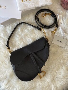 CHRISTIAN DIOR SADDLE GRAINED CALFSKIN BAG
